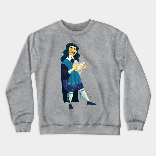 Descartes Crewneck Sweatshirt by washburnillustration